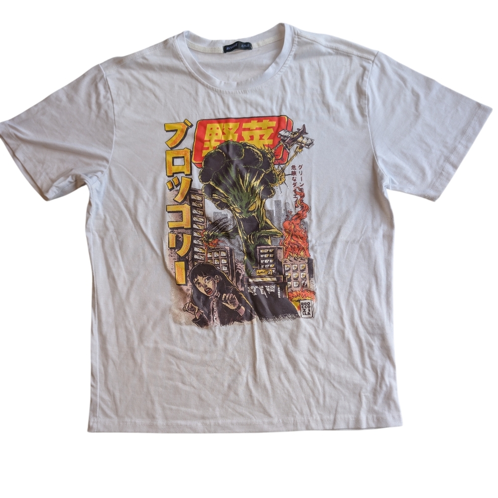 Romwe‎ Broccozilla T-Shirt Short Sleeve Graphic Tee Size Medium
